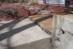 Uneven walkway trip hazard